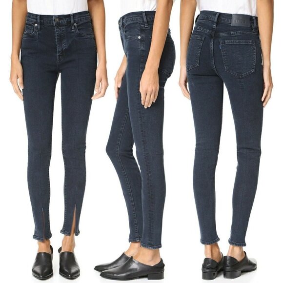 Levis Made & Crafted Jeans Size 27 High Skinny Zip Leg Dark Wash Black Mid Rise - Picture 3 of 13